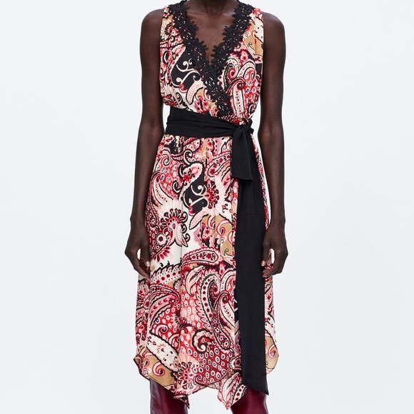 ZARA Paisley Print Dress - Picture 4 of 8